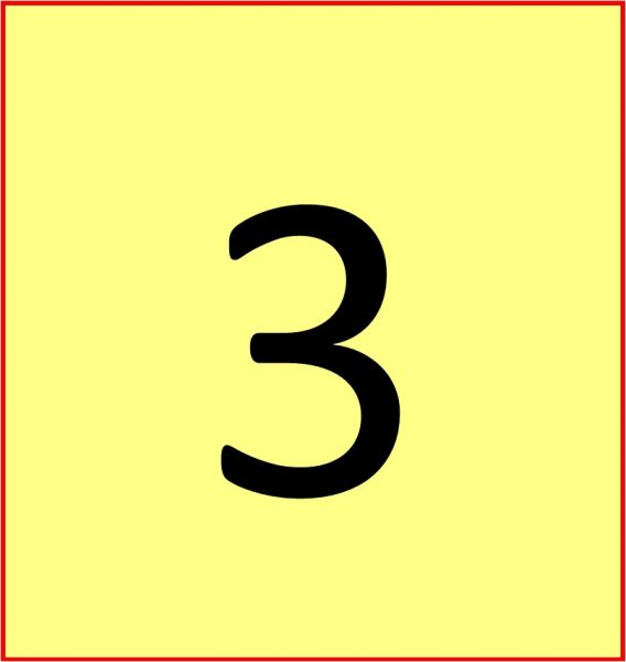 number three 3