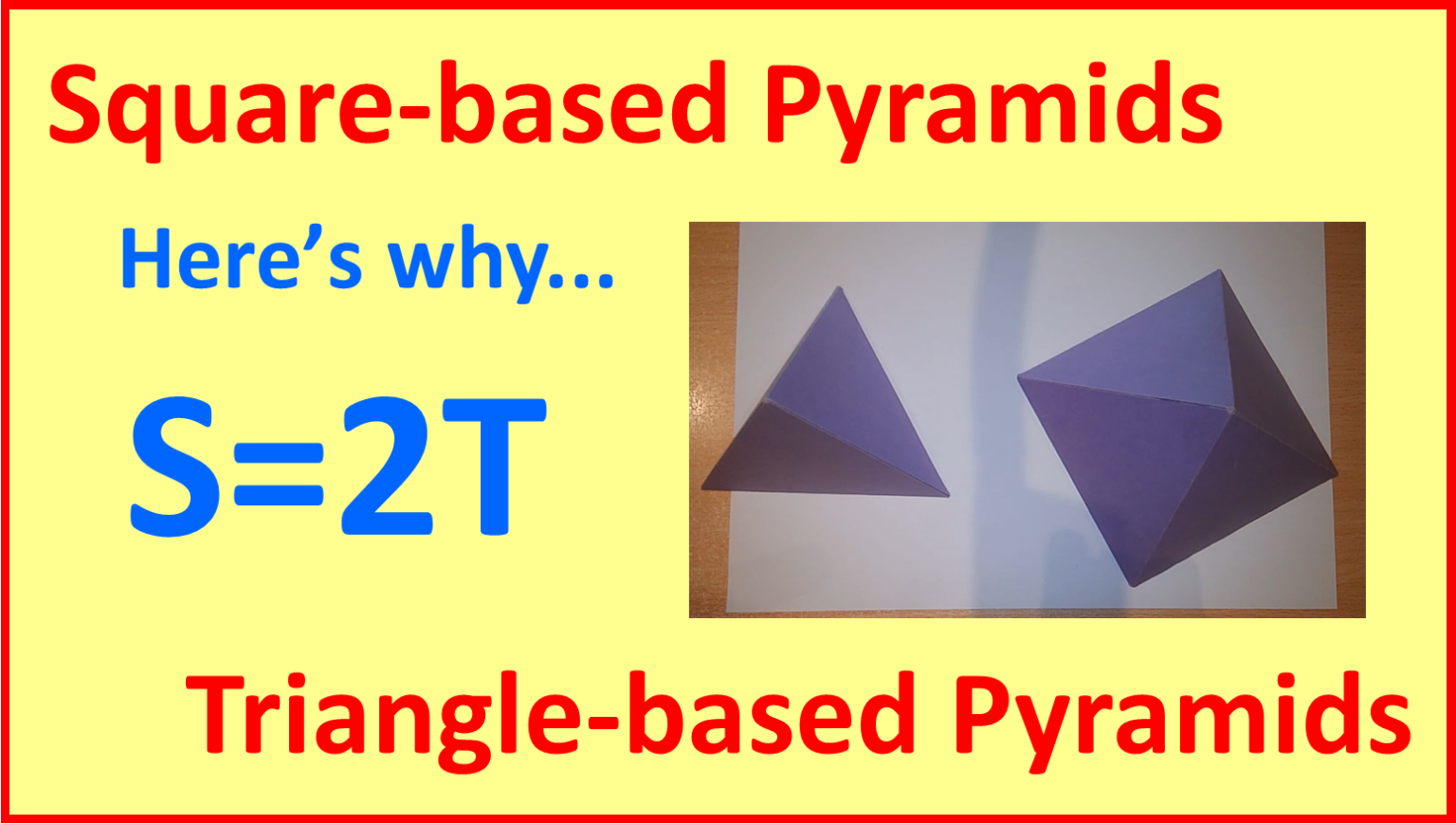 Square based & Triangular based pyramids - House of Maths School ...